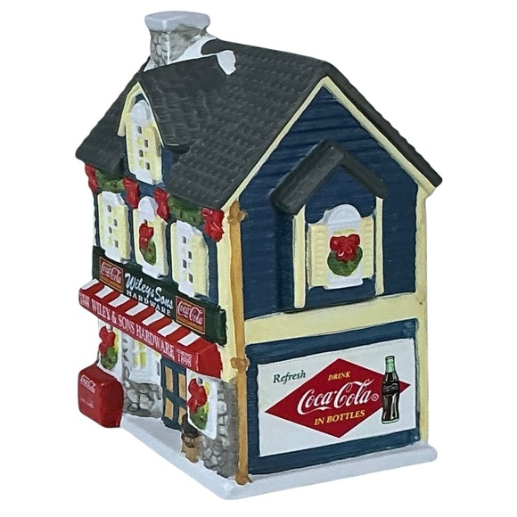 Vintage Coca Cola 1997 Town Square Village House Light Up Wiley Sons Hardware - Picture 10 of 16